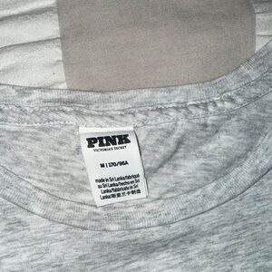 PINK Victoria's Secret Gray Short Sleeve Tee